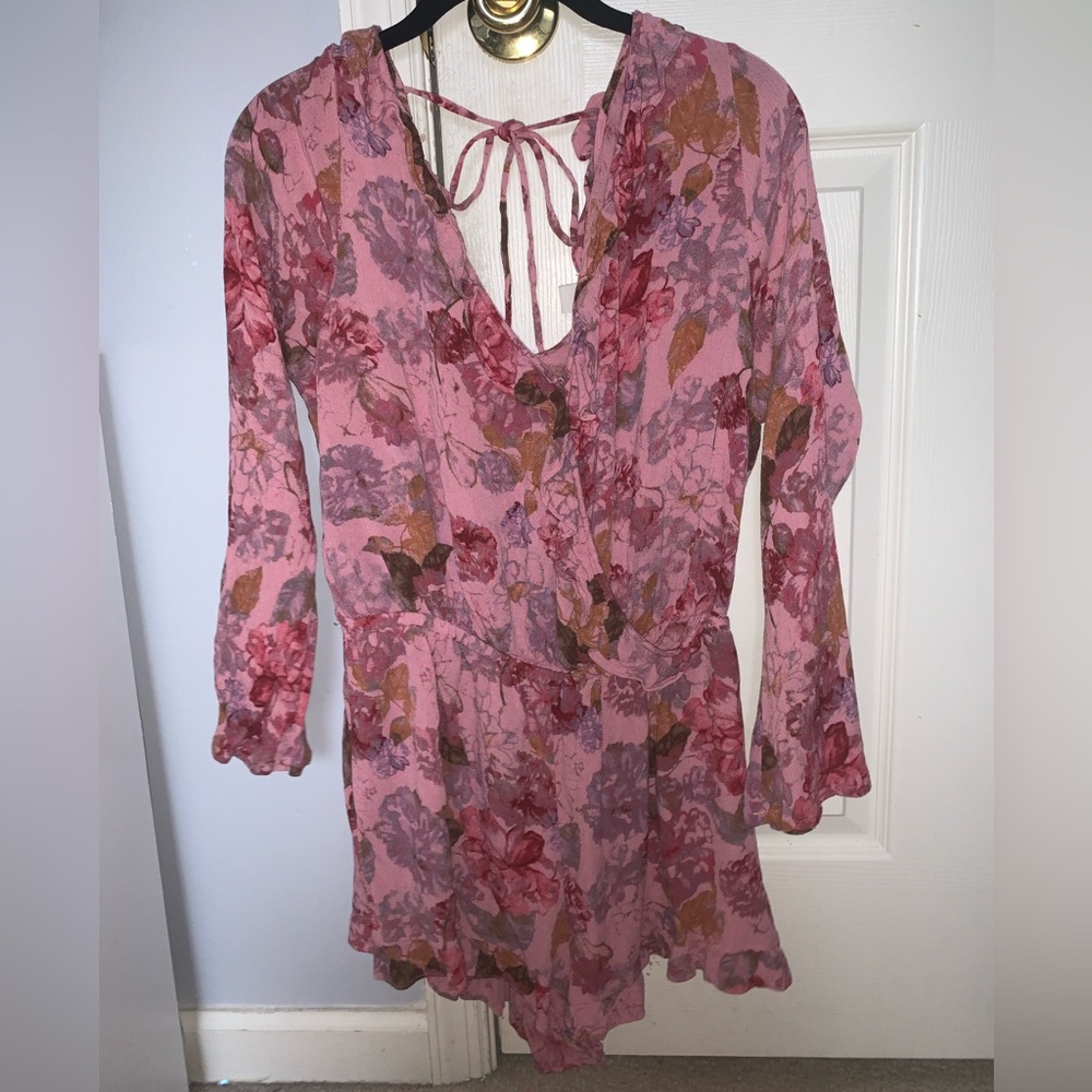 Mossimo Supply Co.- Pink Flower Romper, Size M